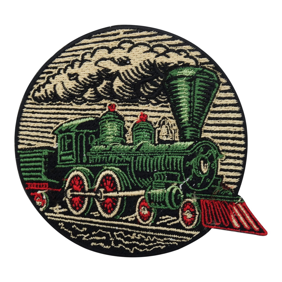 Grüner und beiger Eisenbahn Zug Patch