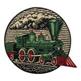 Grüner und beiger Eisenbahn Zug Patch