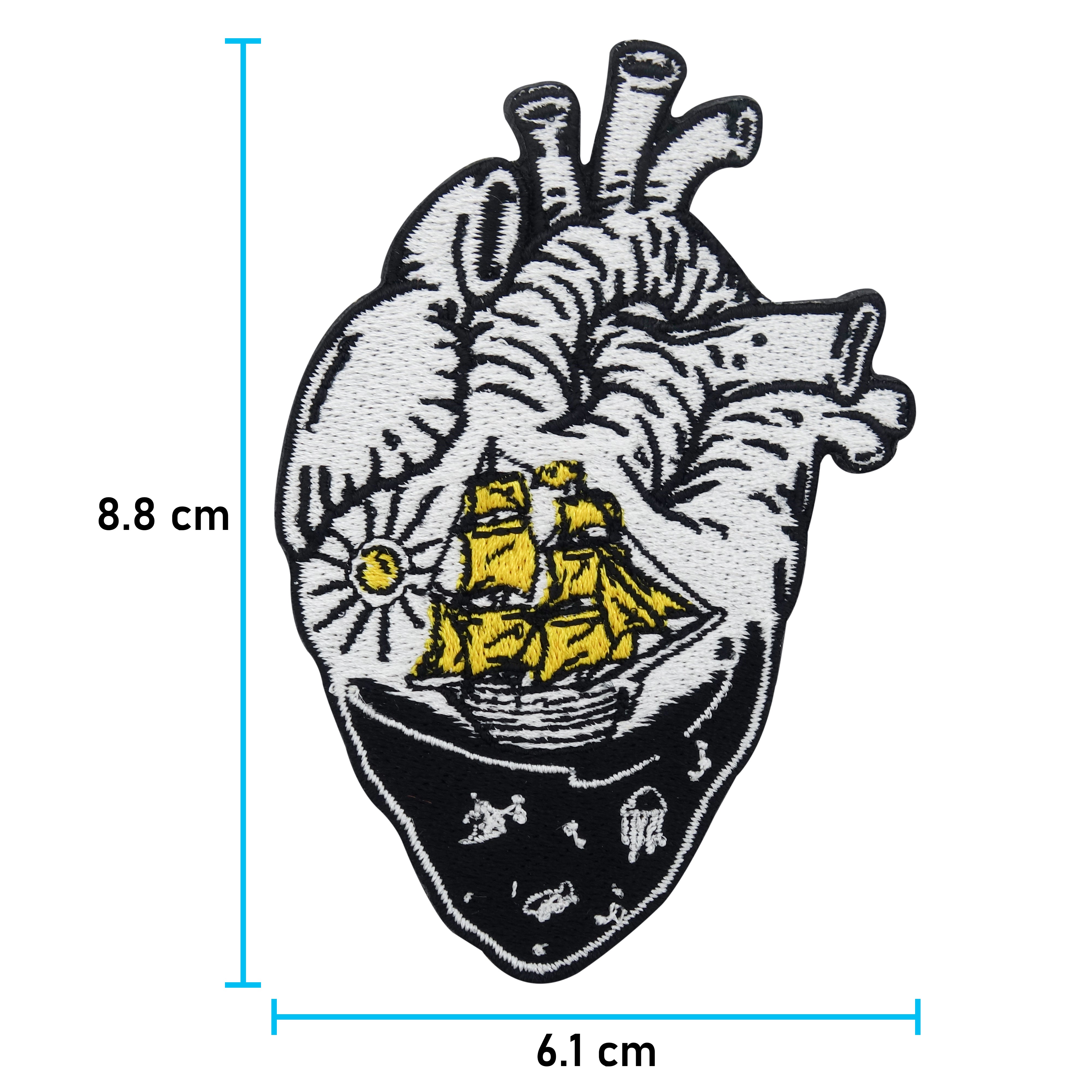 Meerliebhaber Patch mit den Maßen 8,8 x 6,1 cm.