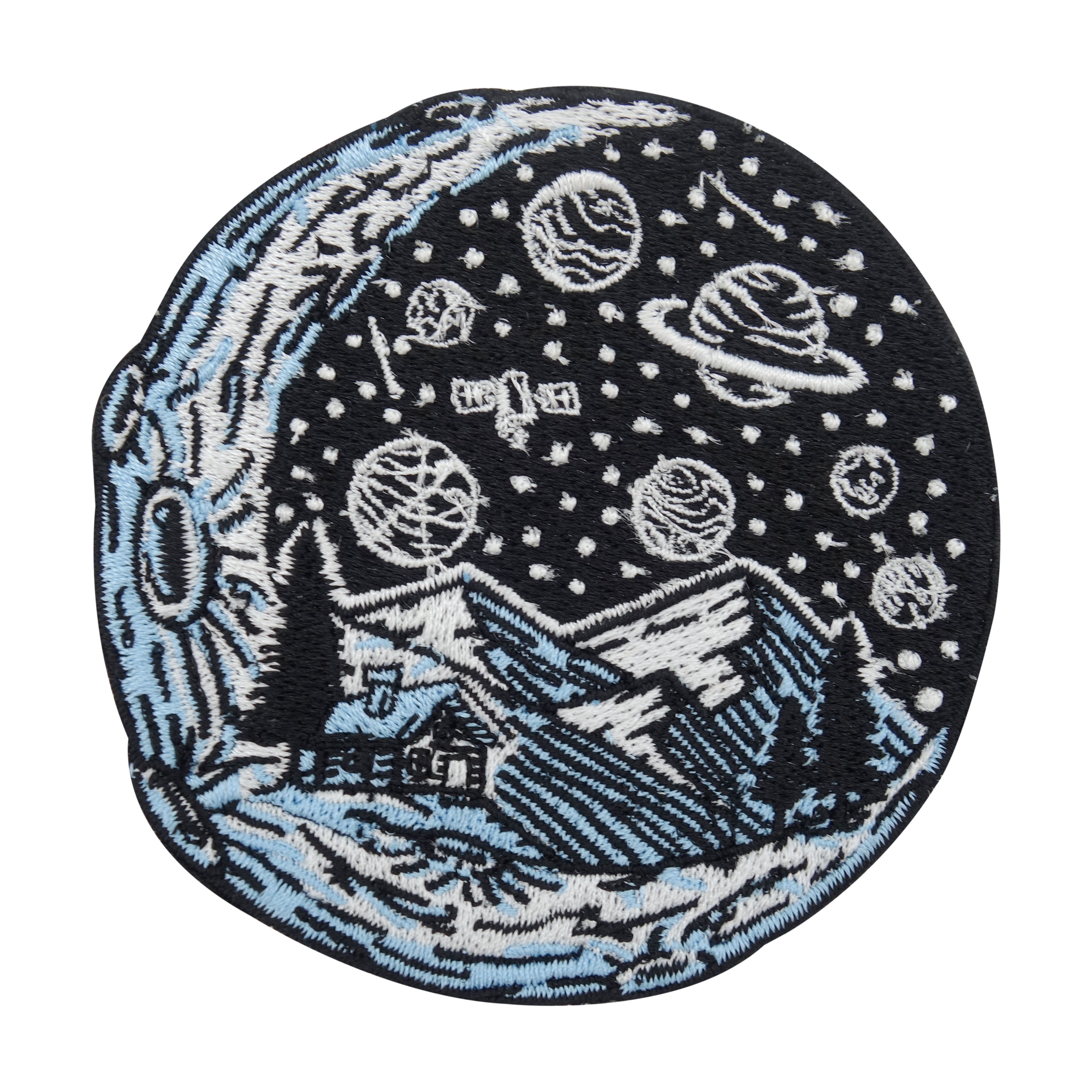 Haus auf dem Mond Patch zum Aufbügeln | Weltall Patches, Erde Moon Bügelbild, Weltraum Flicken, Planet Aufnäher, Finally Home