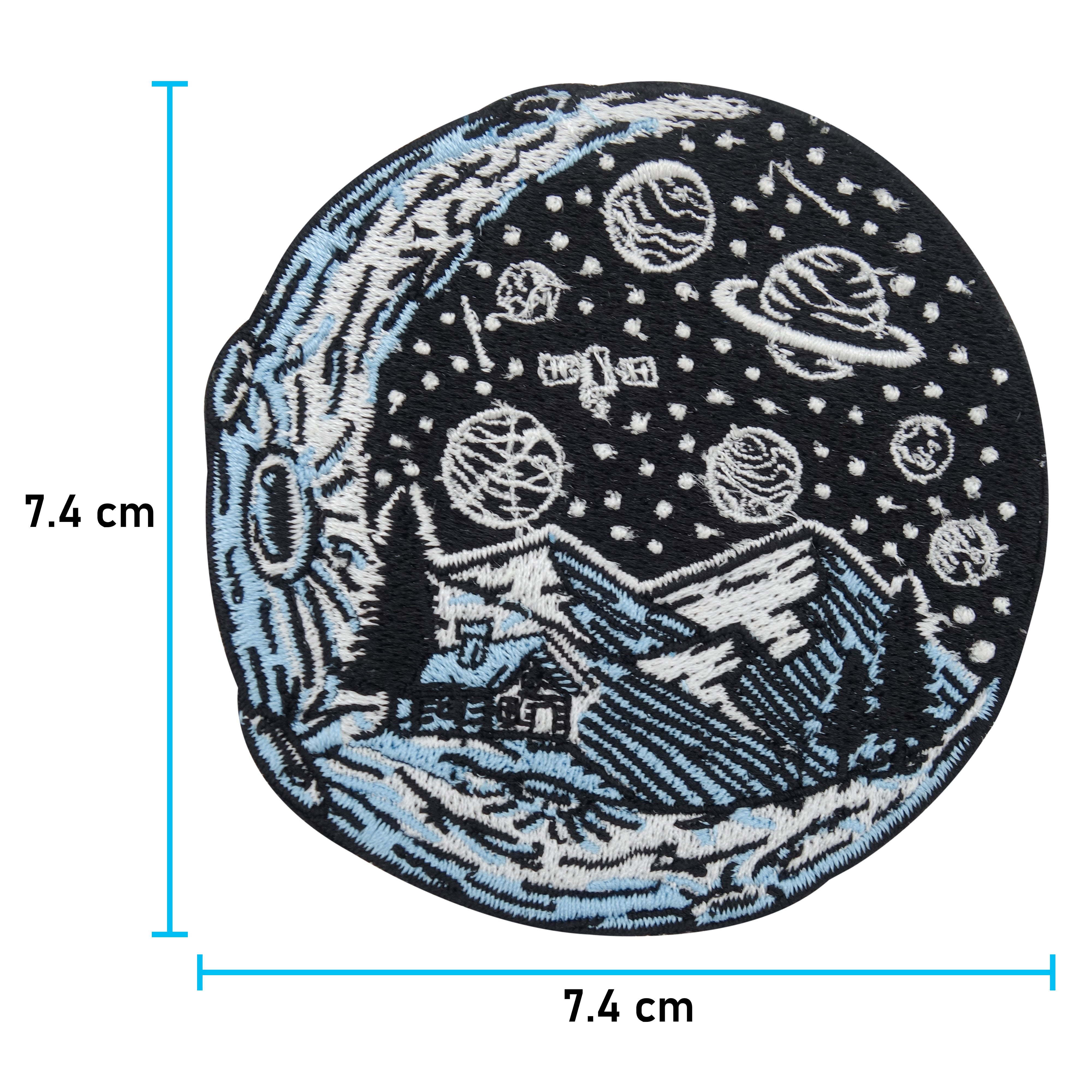 Haus auf dem Mond Patch zum Aufbügeln | Weltall Patches, Erde Moon Bügelbild, Weltraum Flicken, Planet Aufnäher, Finally Home