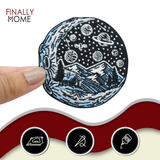 Haus auf dem Mond Patch zum Aufbügeln | Weltall Patches, Erde Moon Bügelbild, Weltraum Flicken, Planet Aufnäher, Finally Home