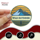Adventure Collection: Wild Outdoor Berg Patch zum Aufbügeln | Wandern Patches, Bügelflicken, Bügelbild, Aufnäher Wanderer Rucksäcke Finally Home