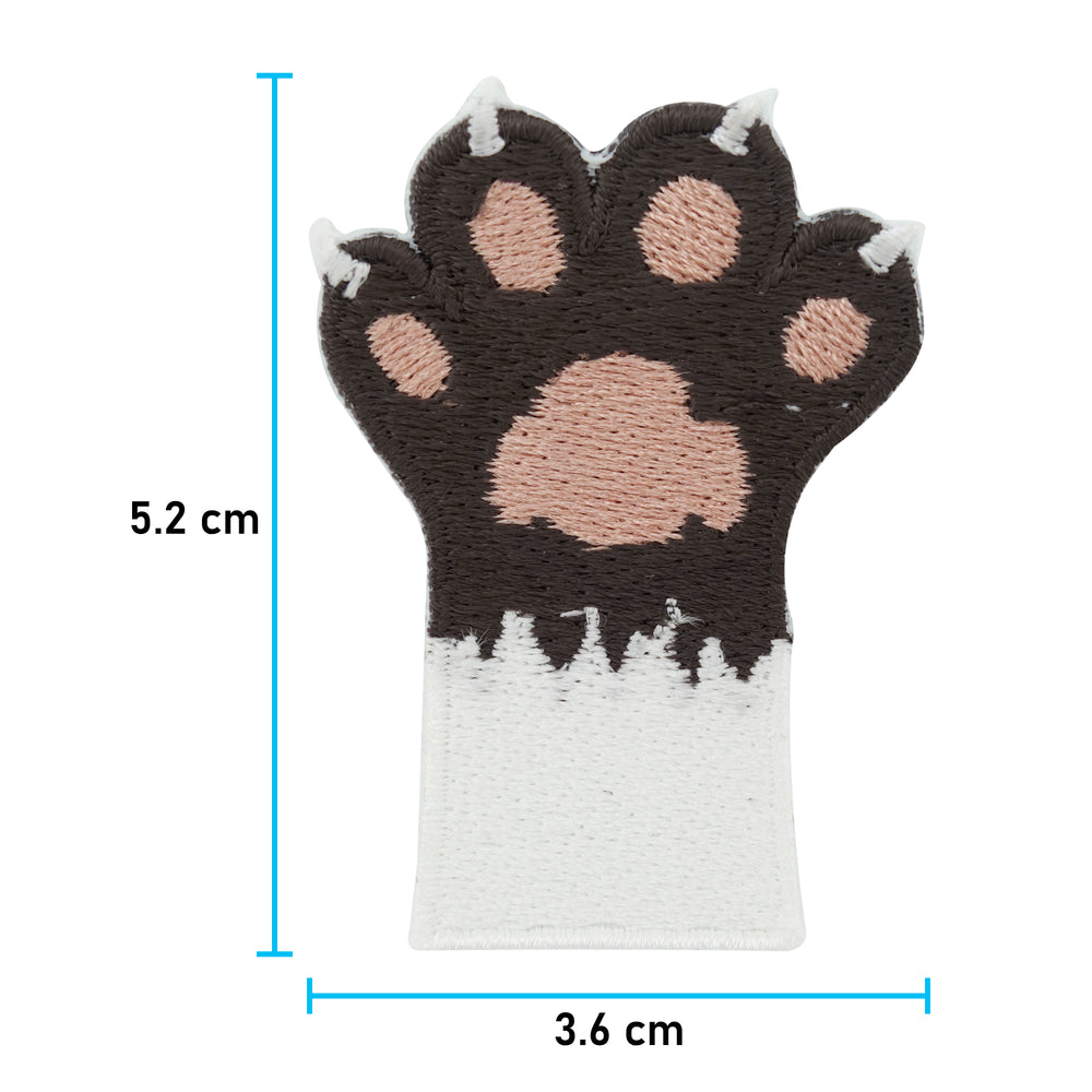Pfoten Patch mit der Maße: 5,2 x 3,6 cm