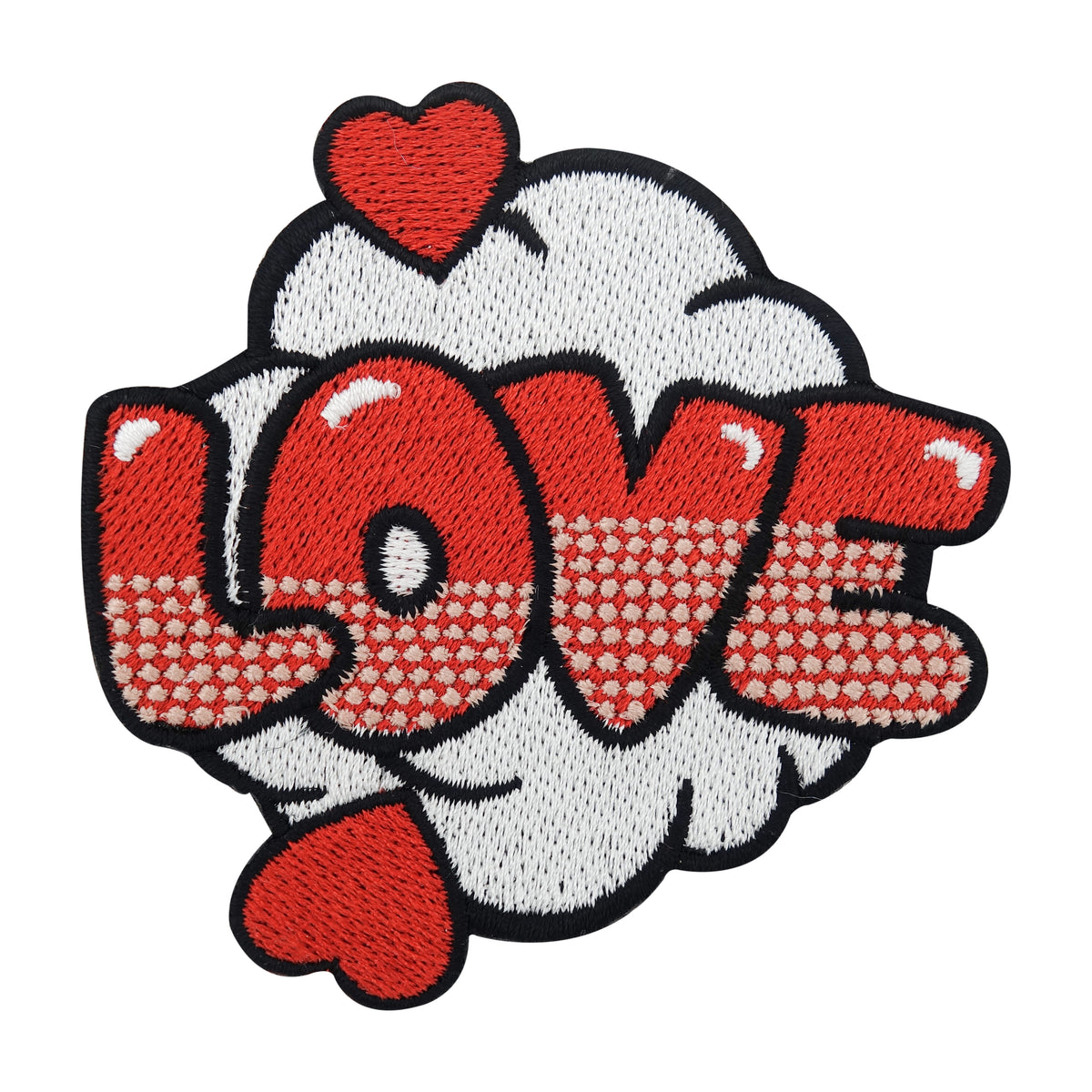 Roter Love Comic Style Patch in Sprechblase