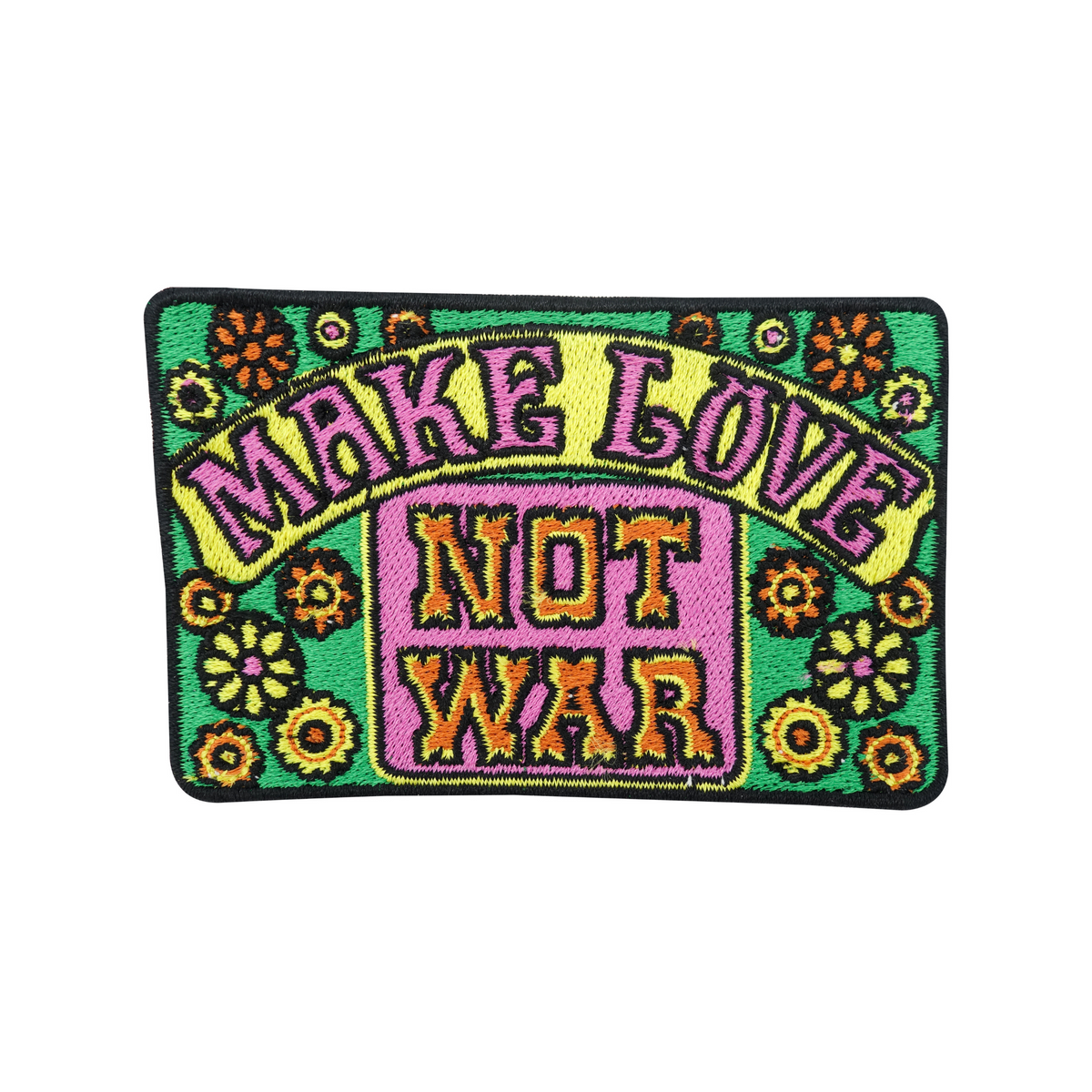Make Love Not War Patch | Hippie Blumen Aufnhäher | Peace, Frieden DIY