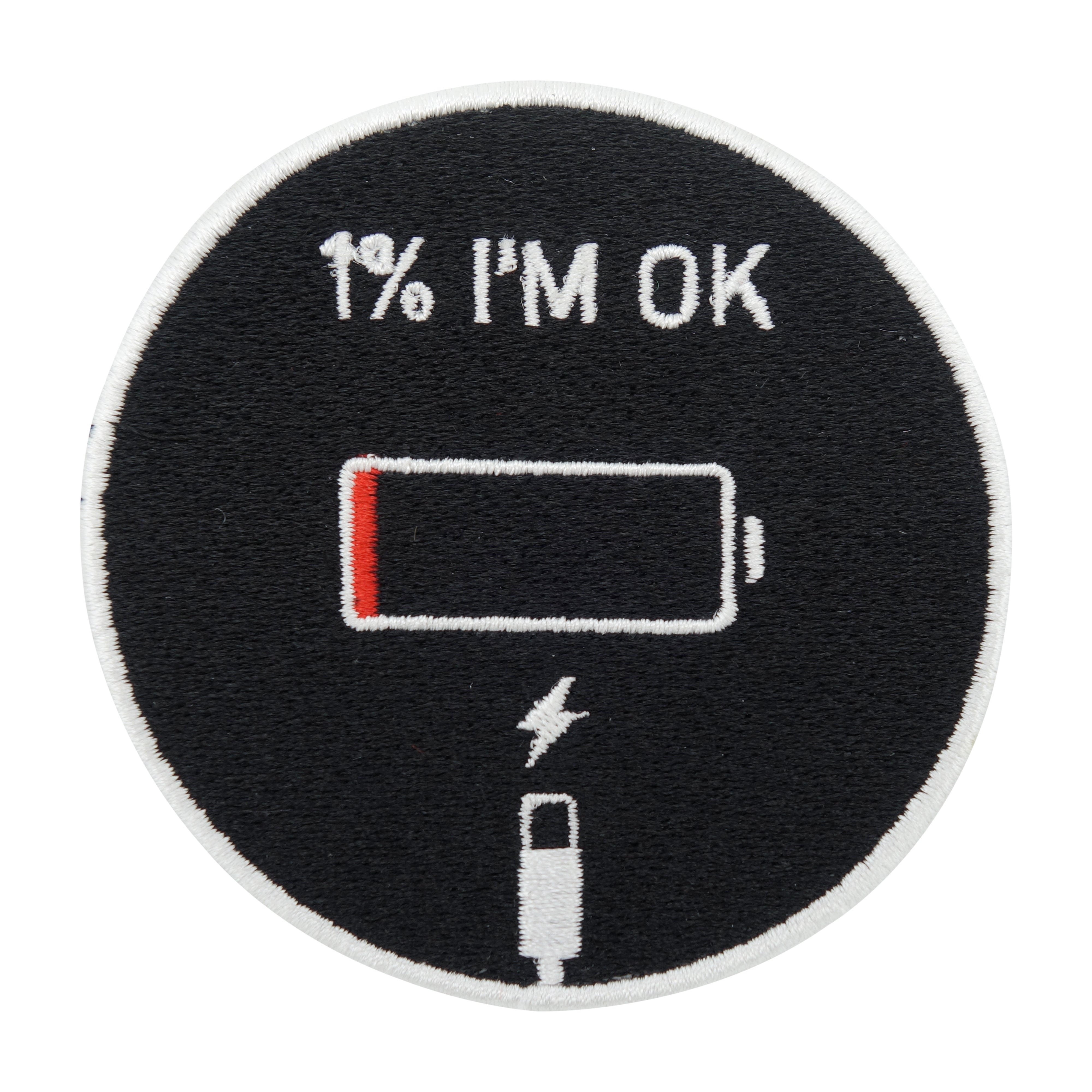 Schwarzer 1% Akku Patch