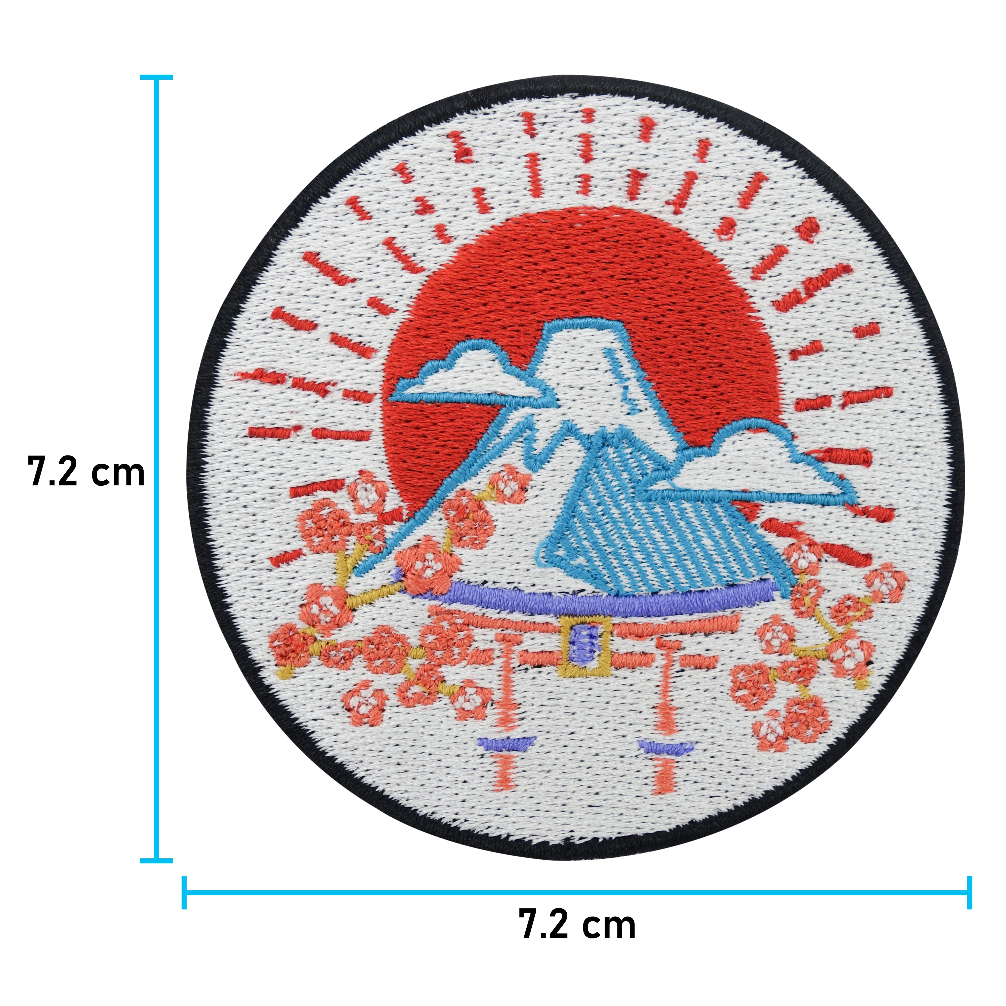 Japan Fuji Patch mit der Maße: 7,2 x 7,2 cm