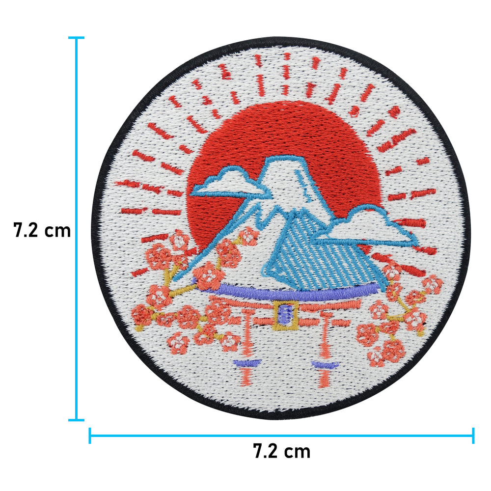 Japan Fuji Patch mit der Maße: 7,2 x 7,2 cm
