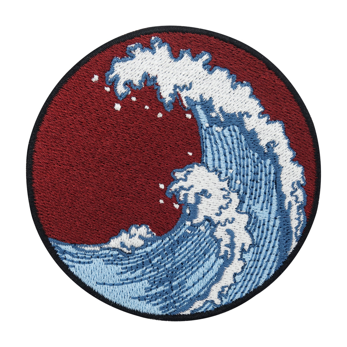 Blau-roter Wellen Patch