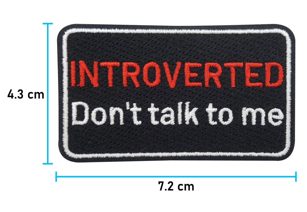 Spruch Patch mit der Maße: 4,3 x 7,2 cm