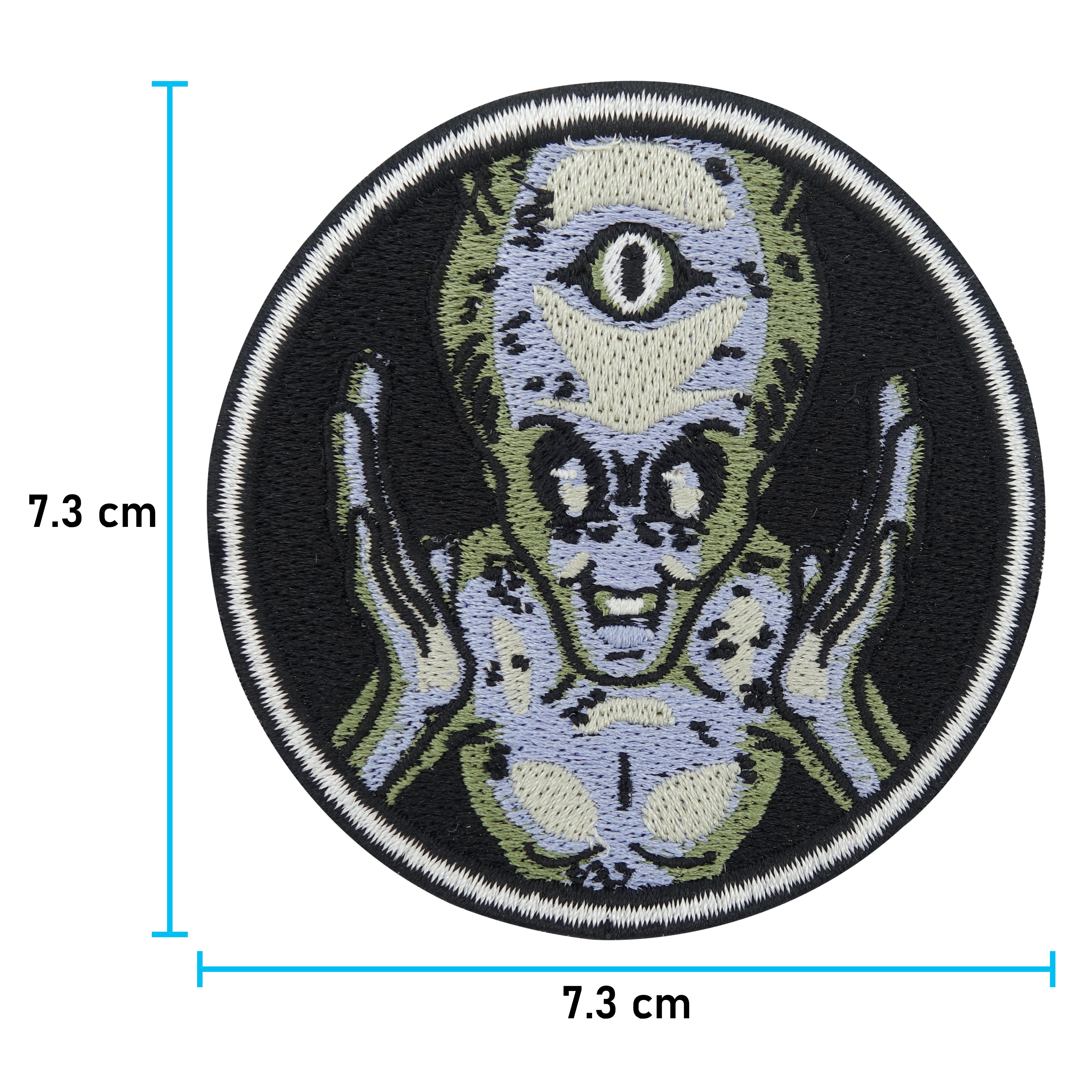 Alien Patch mit der Maße: 7,3 x 7,3 cm