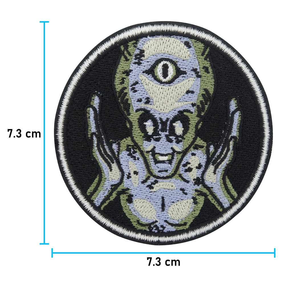 Alien Patch mit der Maße: 7,3 x 7,3 cm