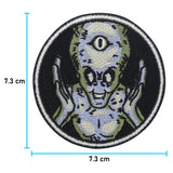 Alien Patch mit der Maße: 7,3 x 7,3 cm