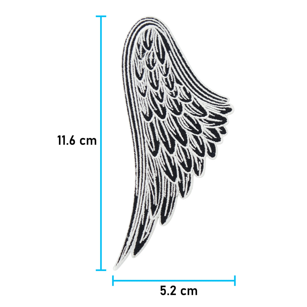 Linker Flügel Patch mit der Maße: 11,6 x 5,2 cm