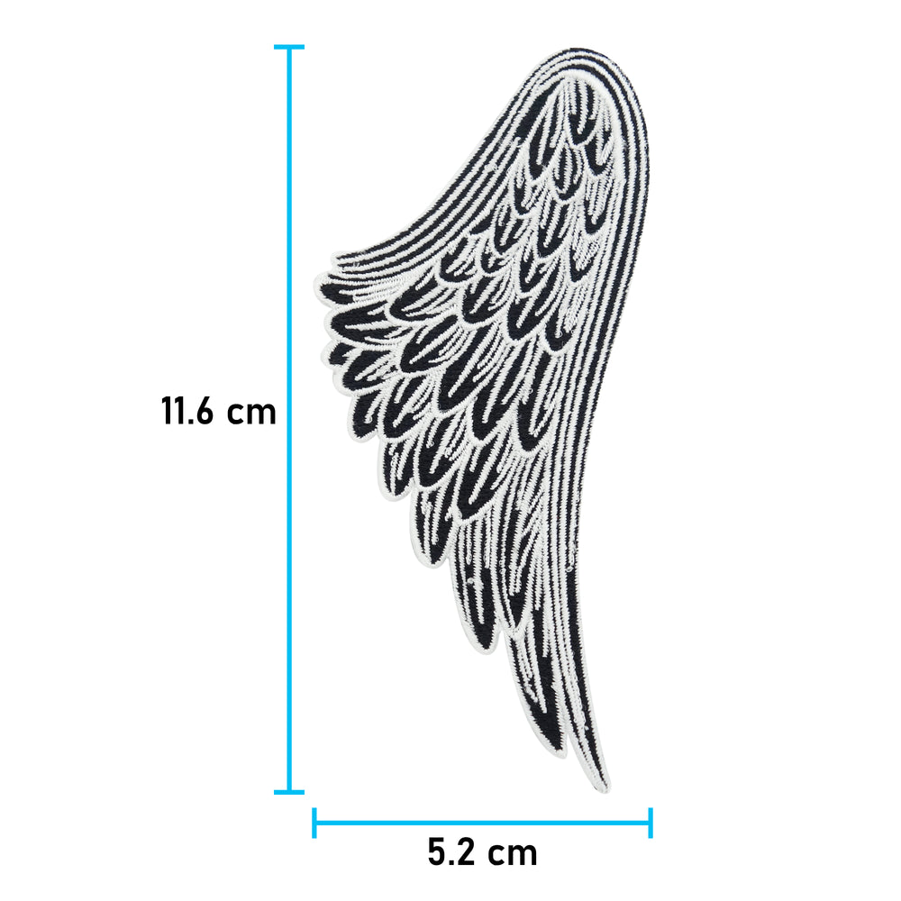 Rechter Flügel Patch mit der Maße: 11,6 x 5,2 cm 