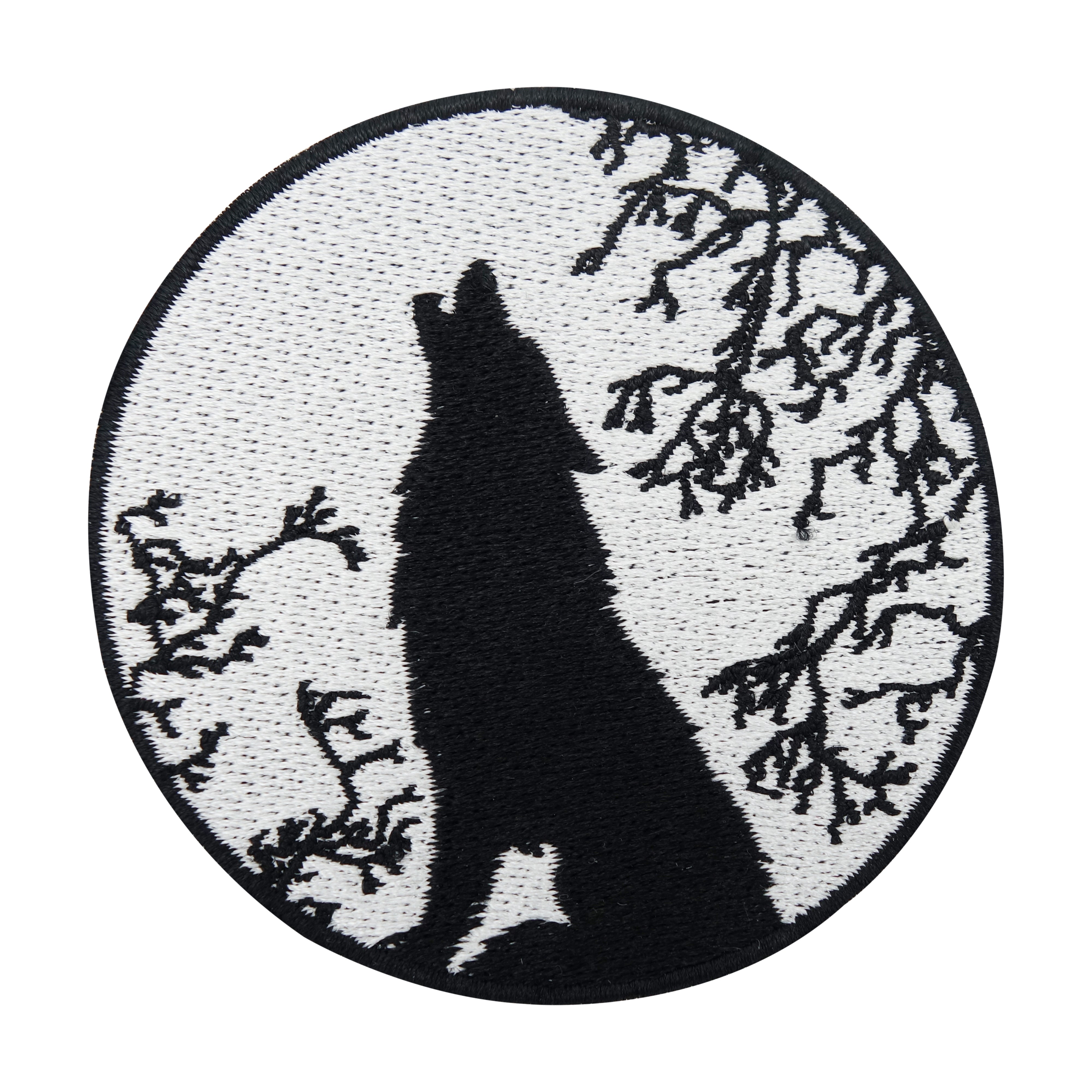 Schwarz weißer heulender Wolf Patch 