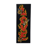 Schwarz roter brennender Love Patch
