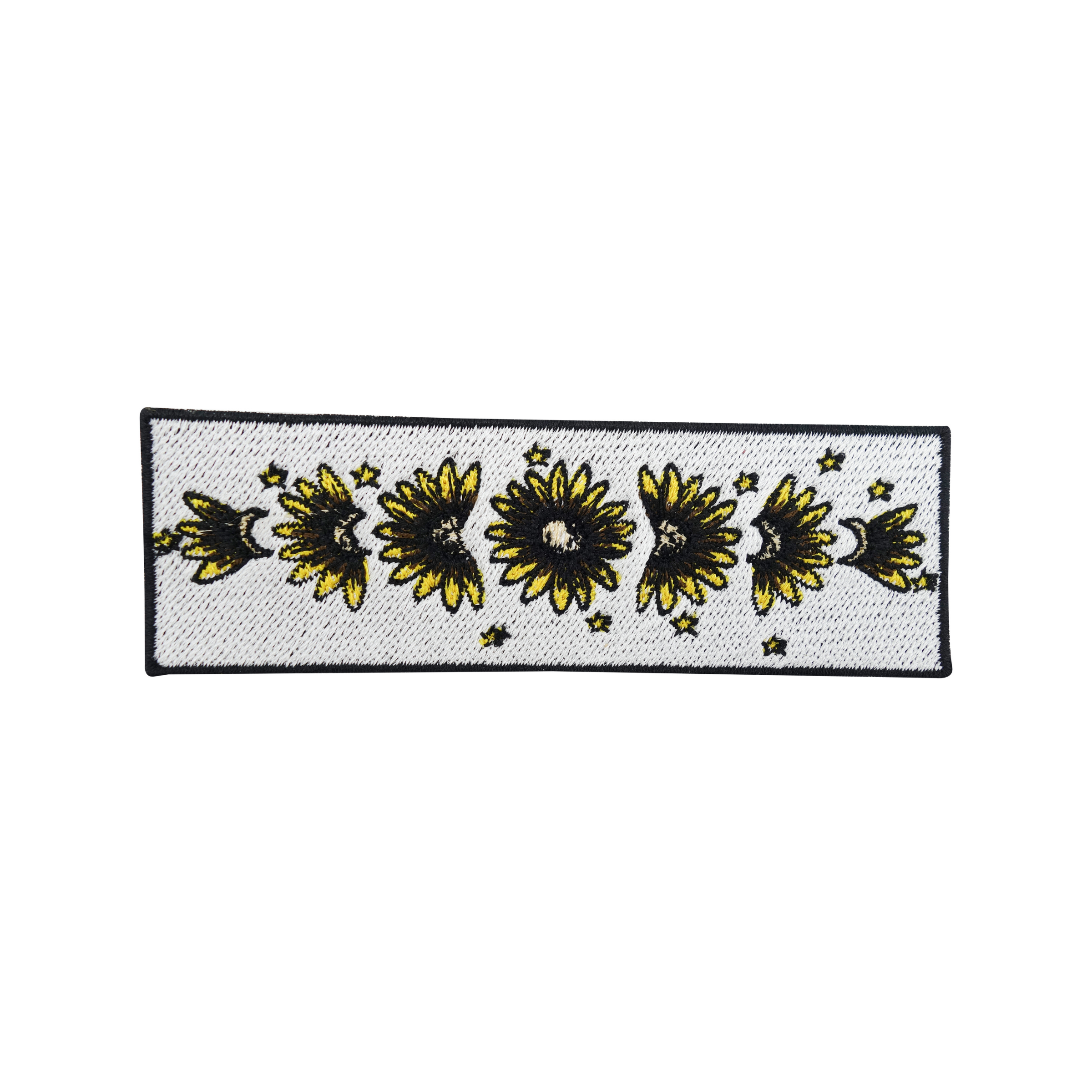 Sonnenblumen Mond Phasen Patch | Blumen DIY Aufnäher | Flower Flicken