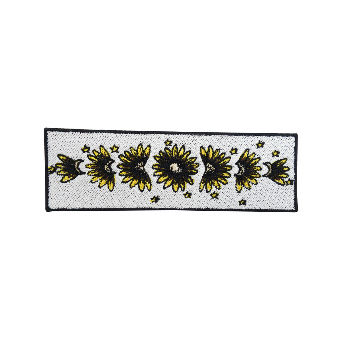 Sonnenblumen Mond Phasen Patch | Blumen DIY Aufnäher | Flower Flicken