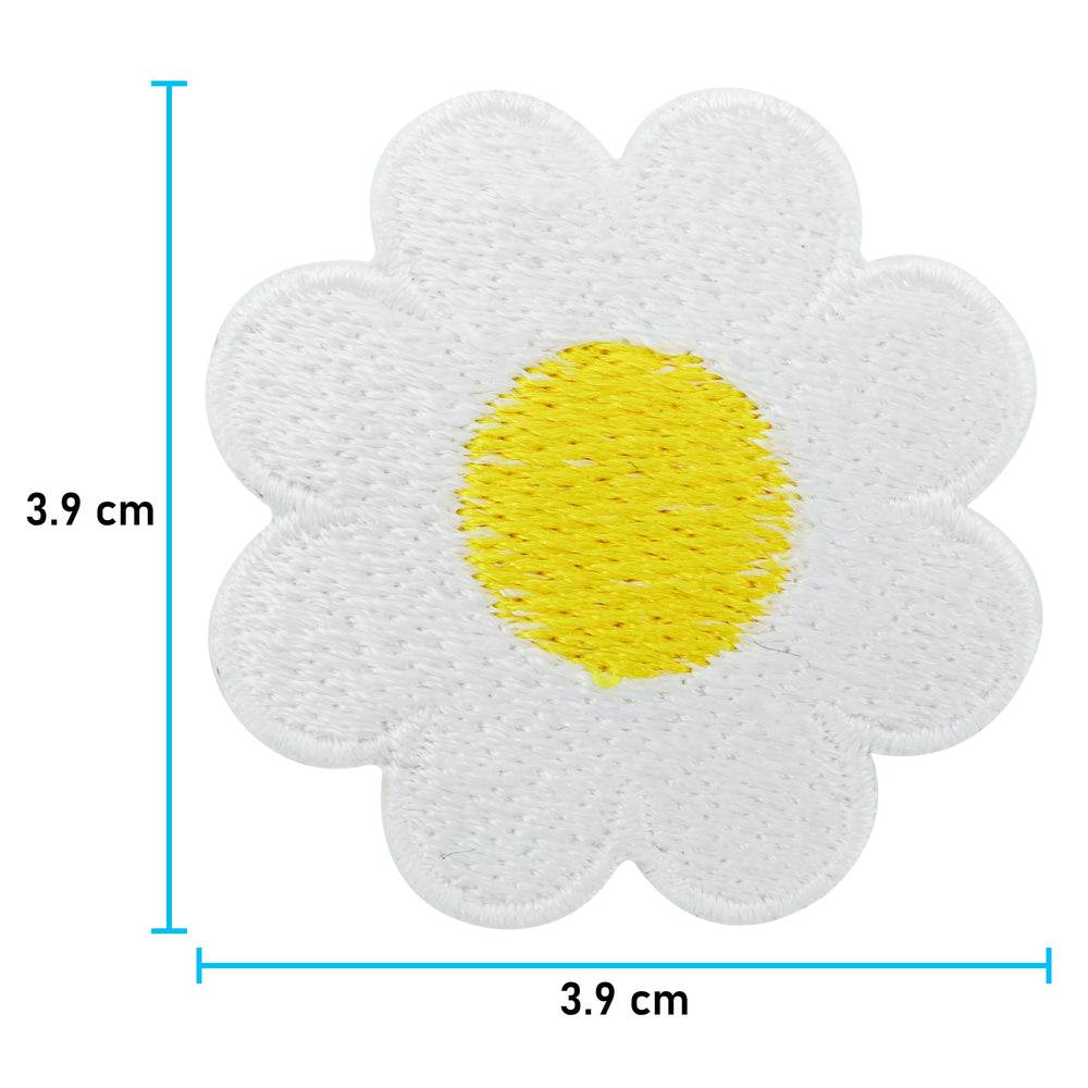 Gänseblümchen Patch mit der Maße: 3,9 x 3,9 cm