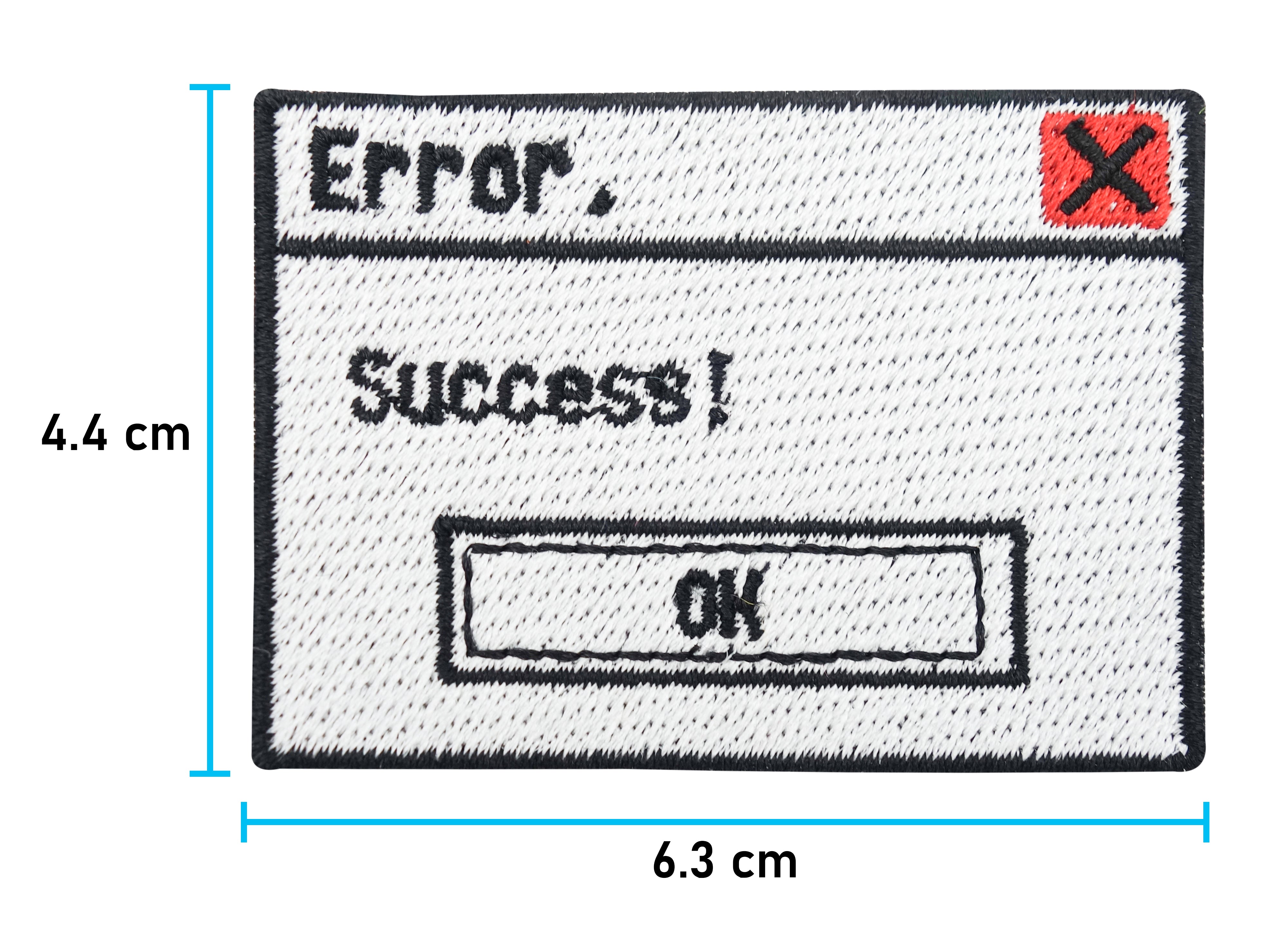 Fehlermeldung Patch mit der Maße: 4,4 x 6,3 cm 