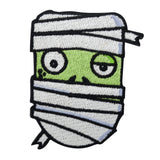 Grün, weißer Zombie Kopf Patch 