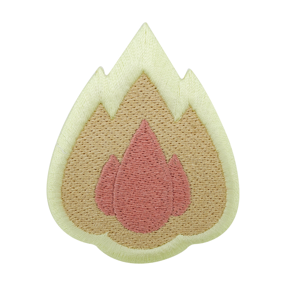Gelb, roter Flammen Patch 