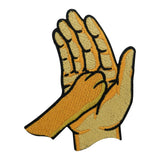 Beiges Hundepfote auf Hand Patch 