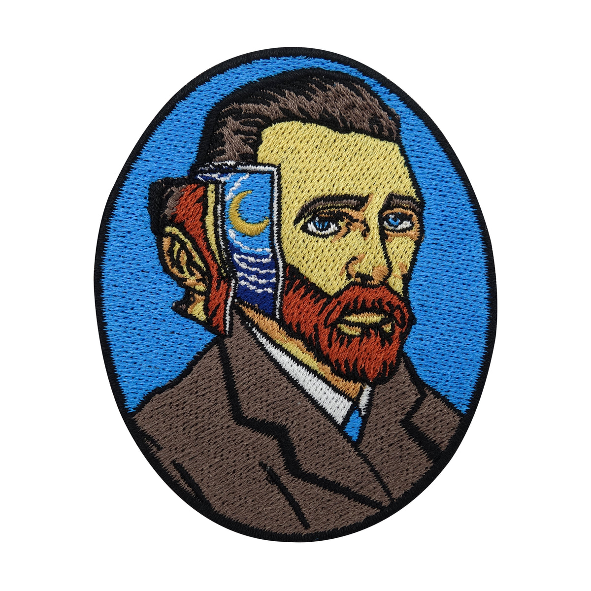 Vincent van Gogh vor blauem Hintergund Patch 