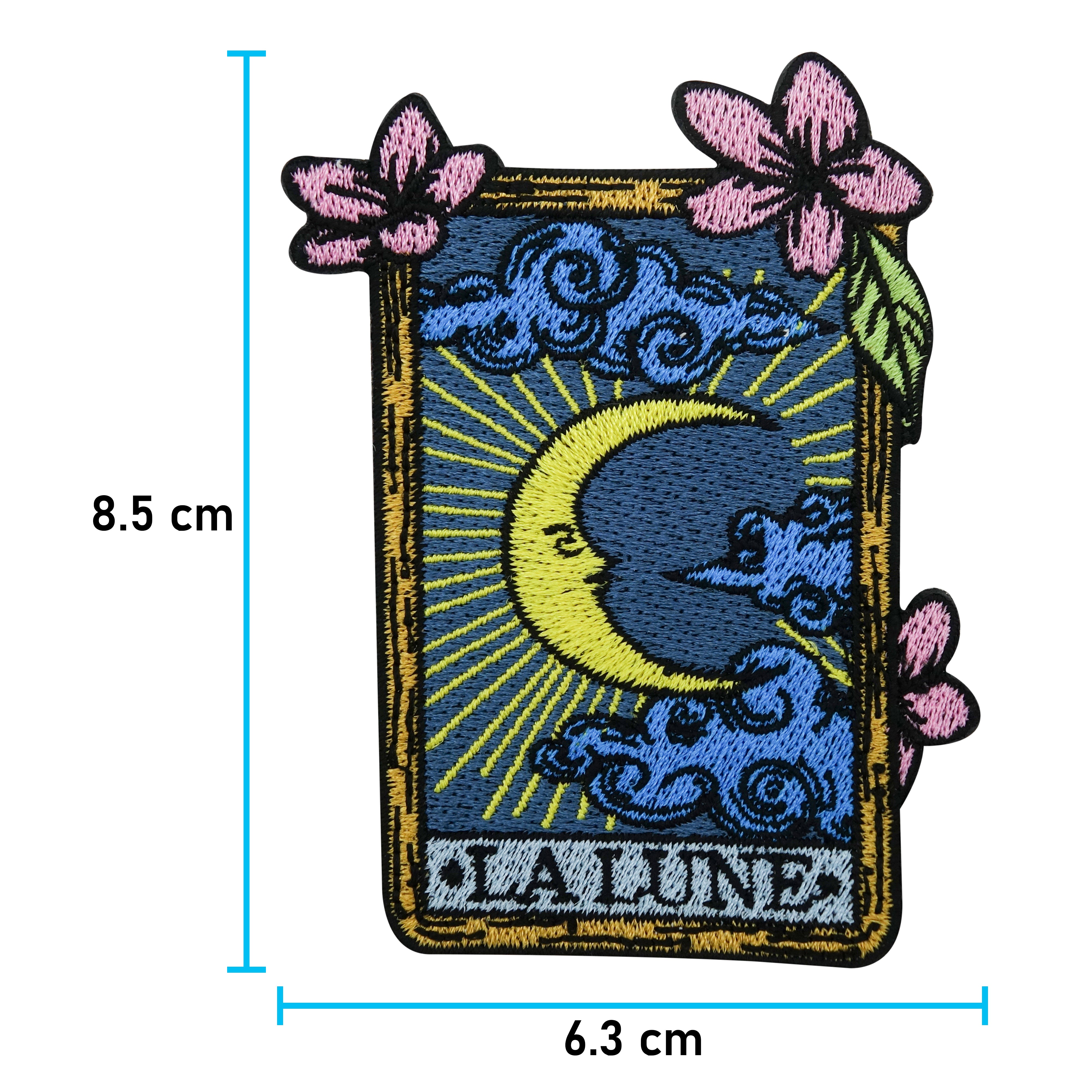 Mond Patch mit der Maße: 8,5 x 6,3 cm