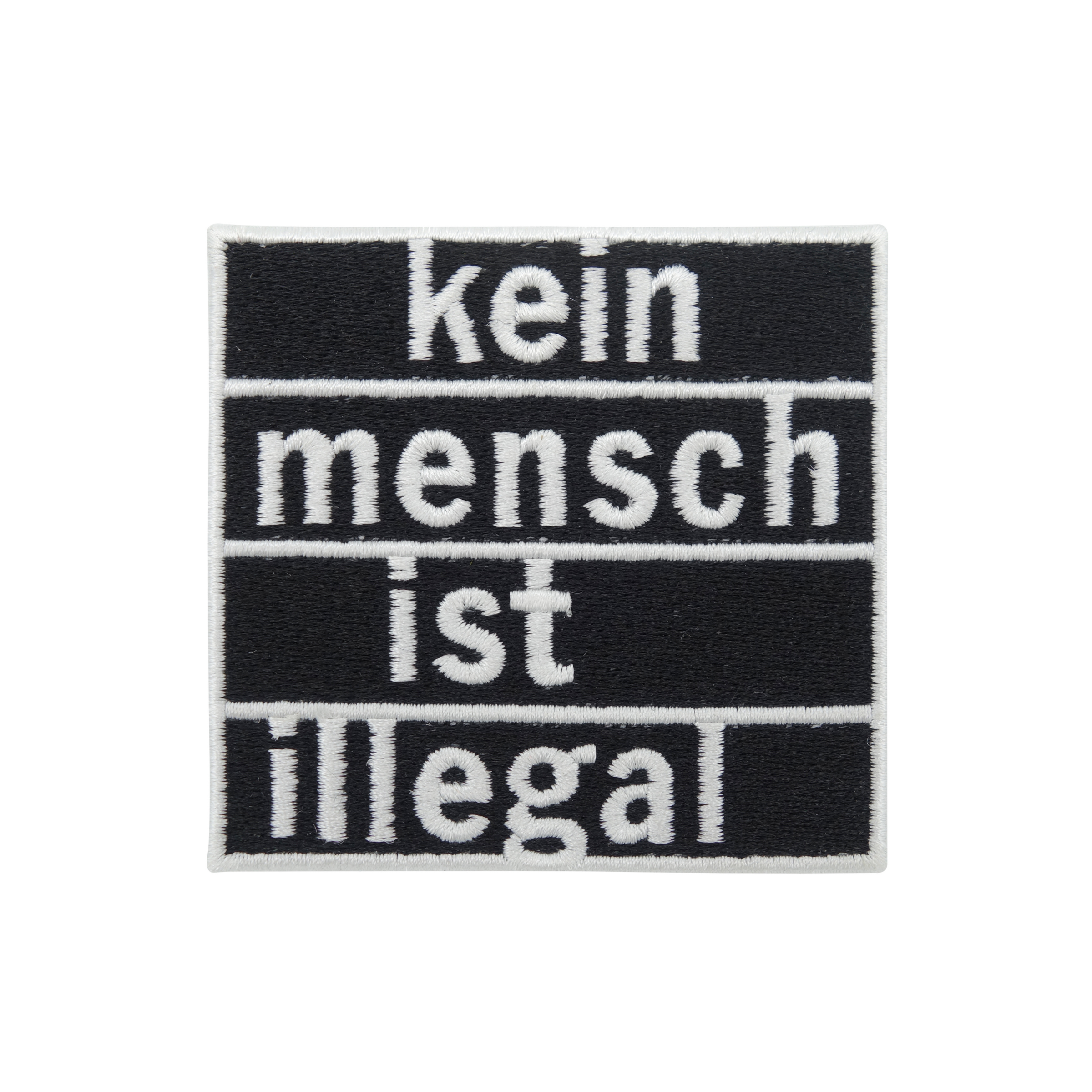 Klett Patch - Kein Mensch ist illegal | FCK NZS Klett Patches, Aufnäher, FCKNZS Klettpatches, Badge, Anti AFD Klettpatch, Finally Home