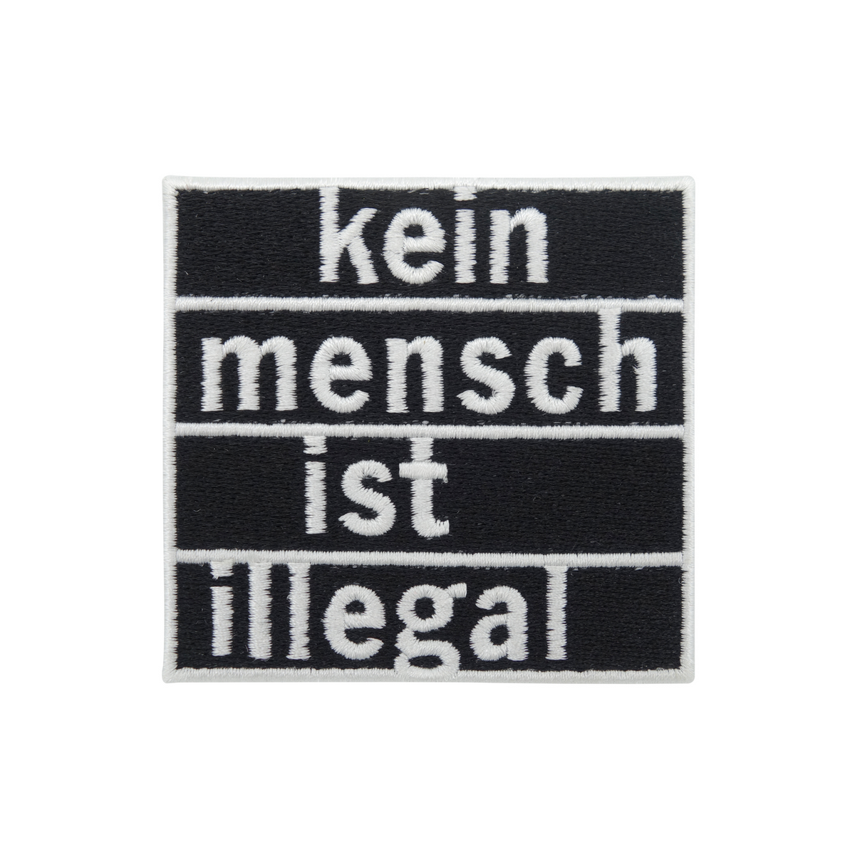 Klett Patch - Kein Mensch ist illegal | FCK NZS Klett Patches, Aufnäher, FCKNZS Klettpatches, Badge, Anti AFD Klettpatch, Finally Home