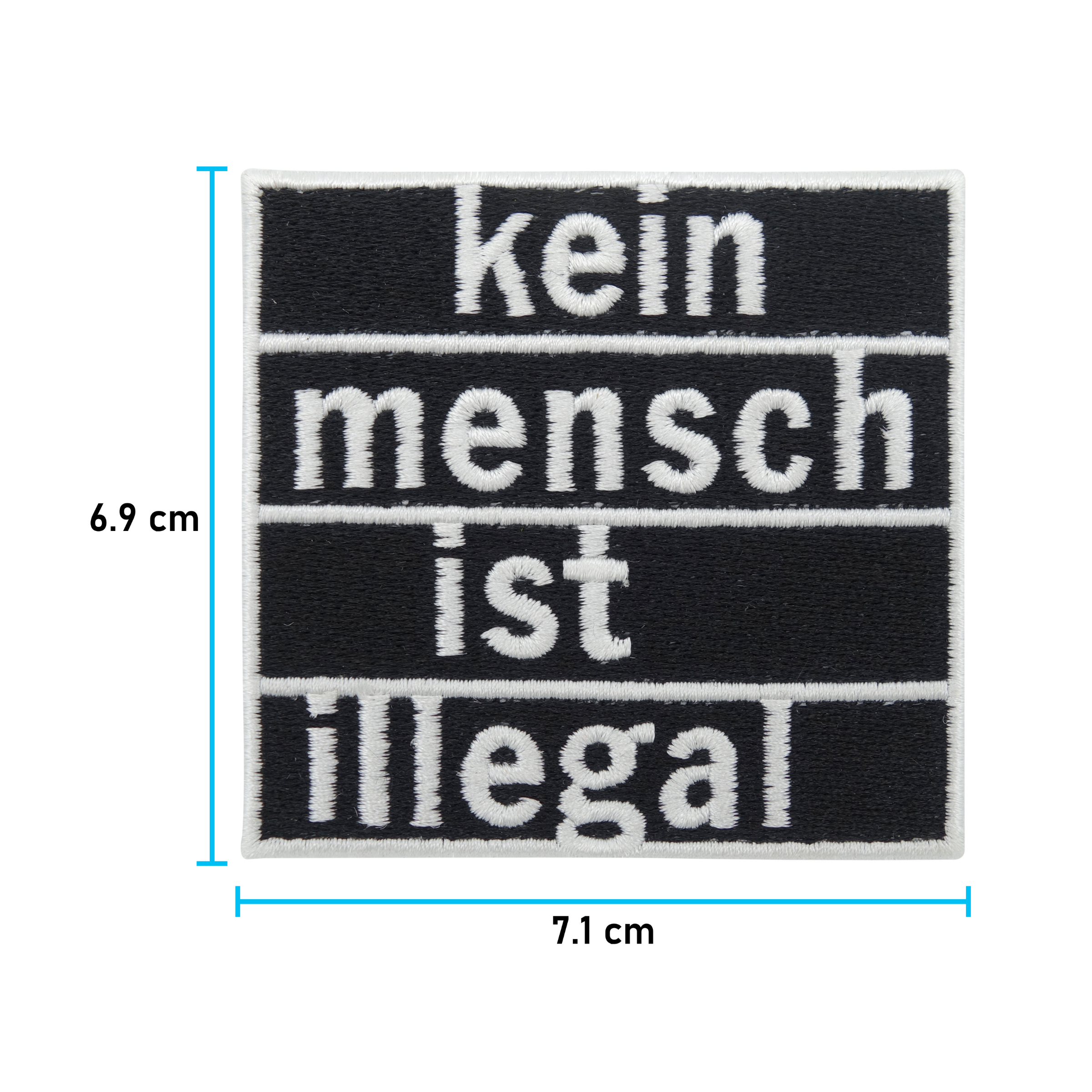 Klett Patch - Kein Mensch ist illegal | FCK NZS Klett Patches, Aufnäher, FCKNZS Klettpatches, Badge, Anti AFD Klettpatch, Finally Home