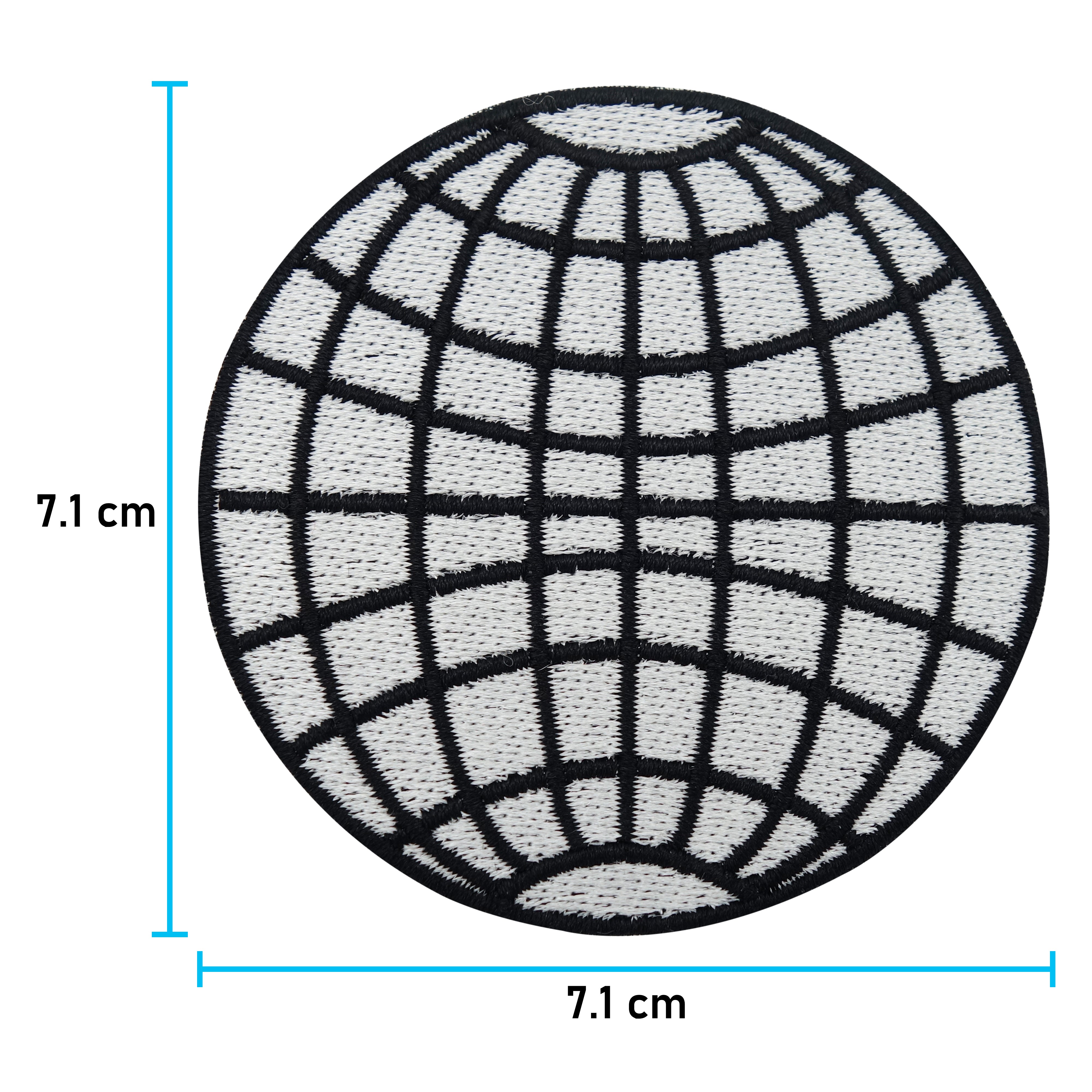 Erde Patch mit der Maße: 7,1 x 7,1 cm 