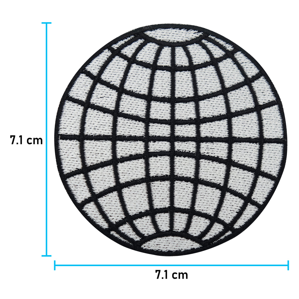 Erde Patch mit der Maße: 7,1 x 7,1 cm 