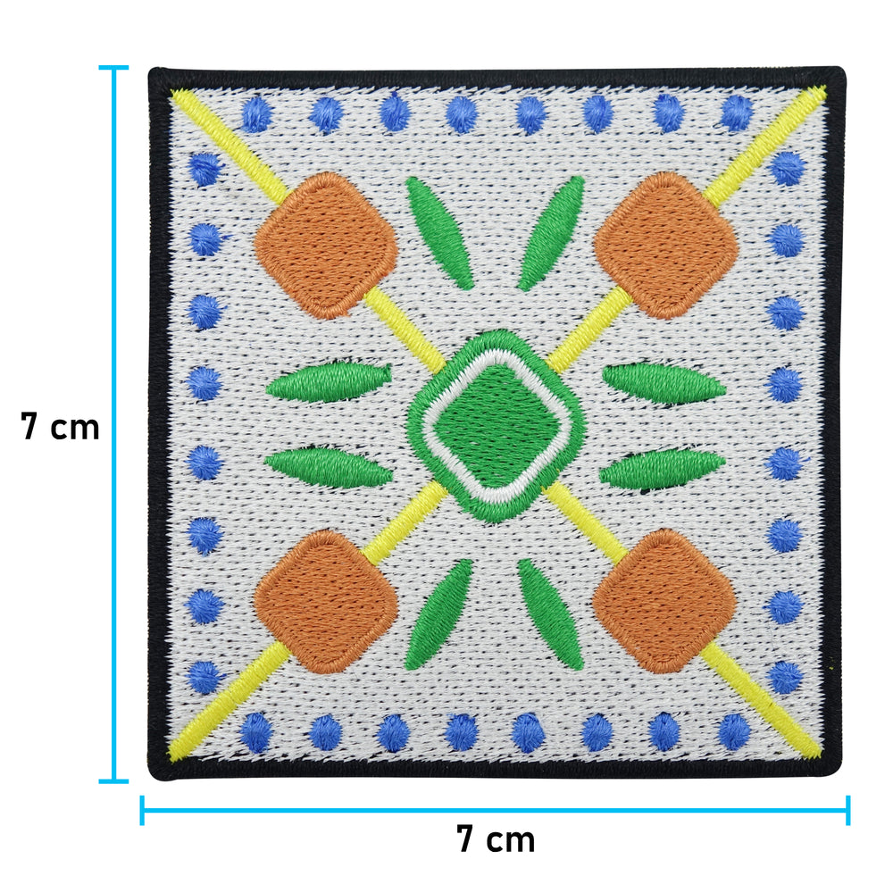 Keramik Muster Patch mit der Maße: 7 x 7 cm