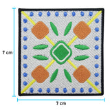 Keramik Muster Patch mit der Maße: 7 x 7 cm