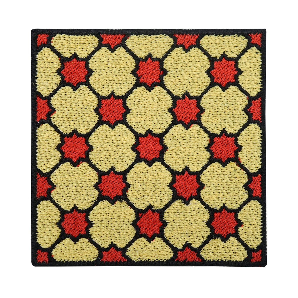 Rot, gelber Keramik Muster Patch