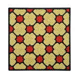 Rot, gelber Keramik Muster Patch