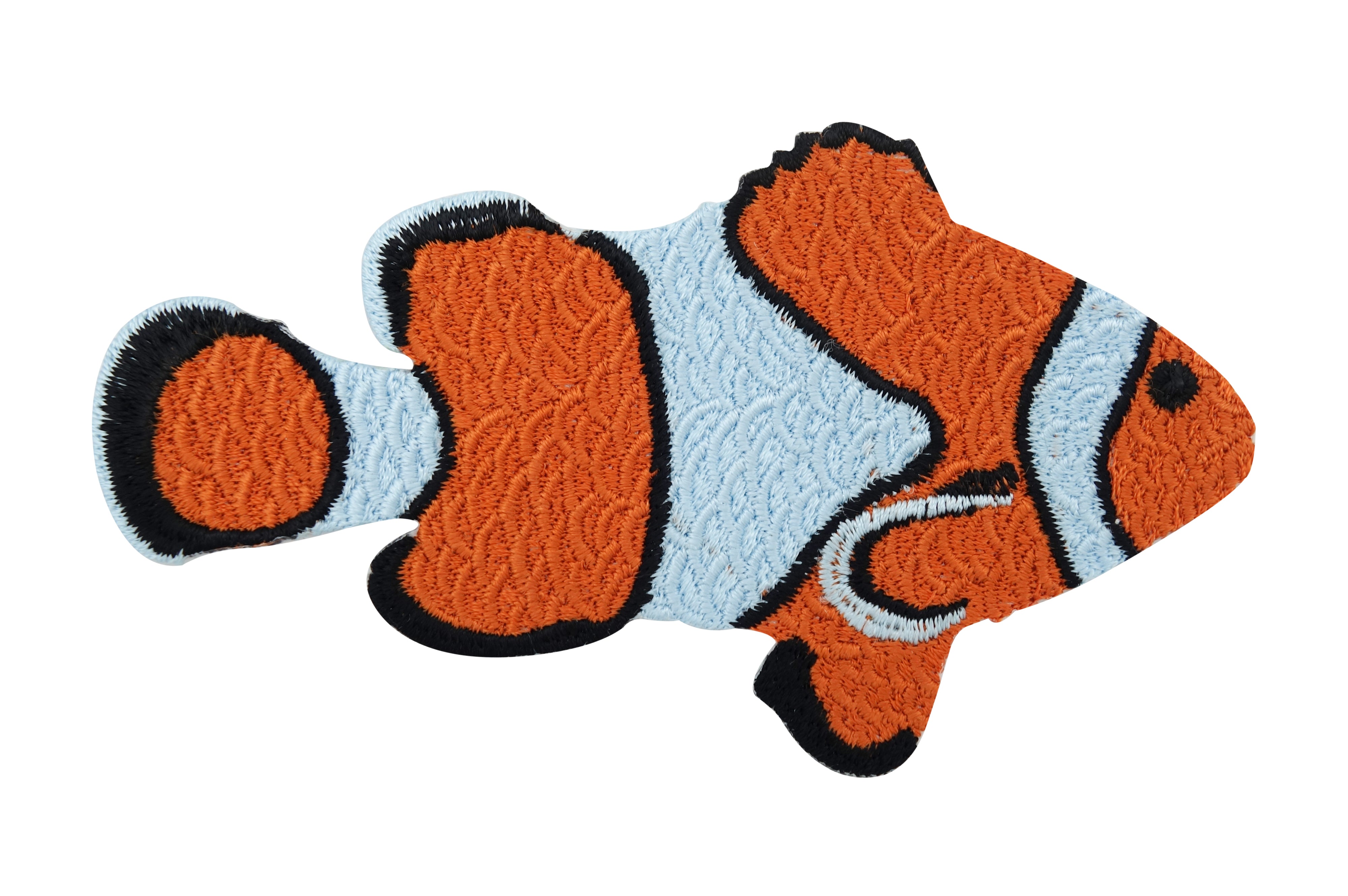 Weiß, orangener Clown Fisch Patch