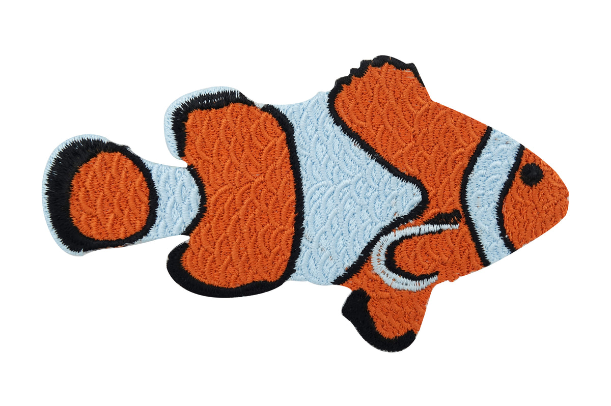 Weiß, orangener Clown Fisch Patch