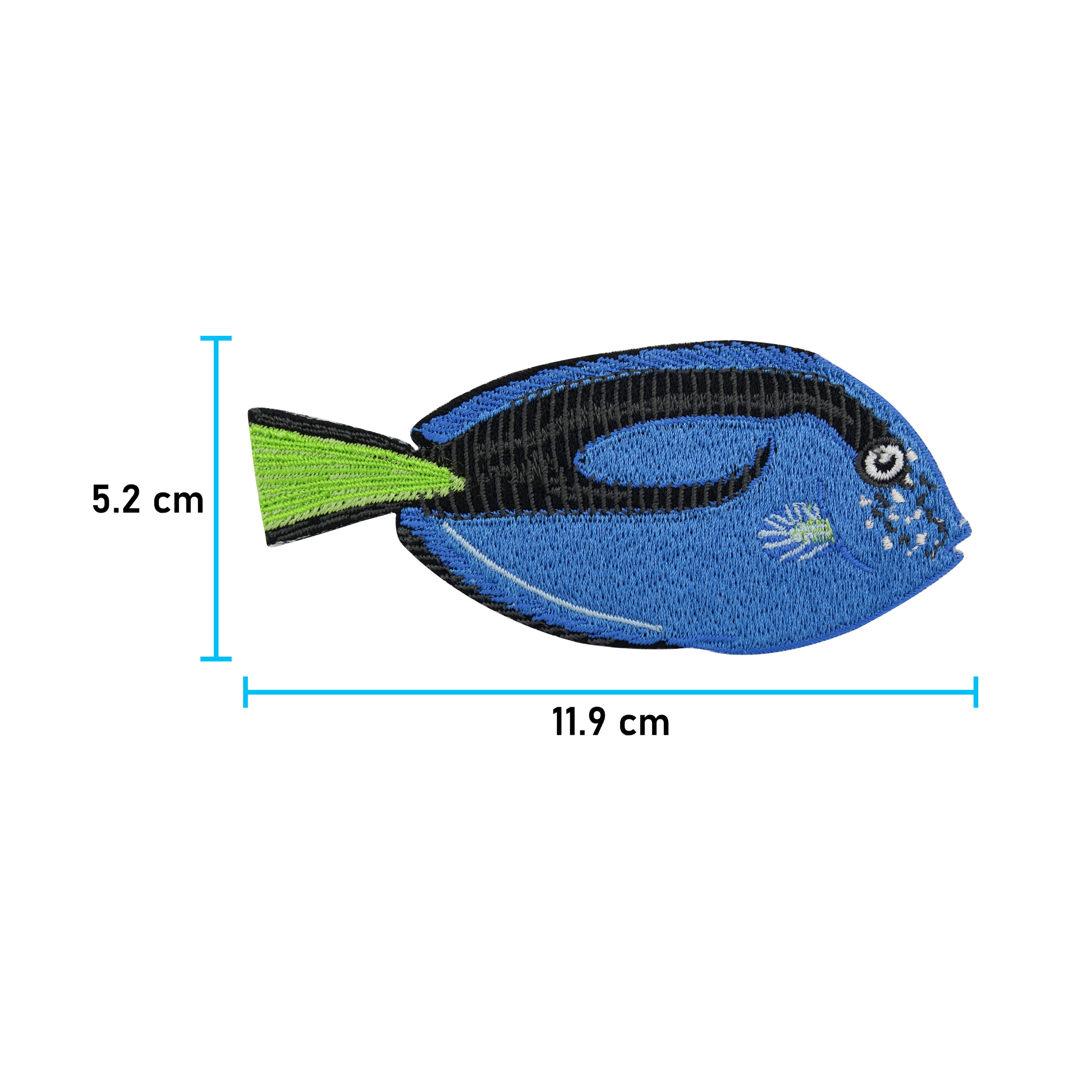 Blauer Korallen Fisch | Meer Patches, Fische Bügelbild, Aufbügler, Aufnäher, Finally Home Patch zum Aufbügeln