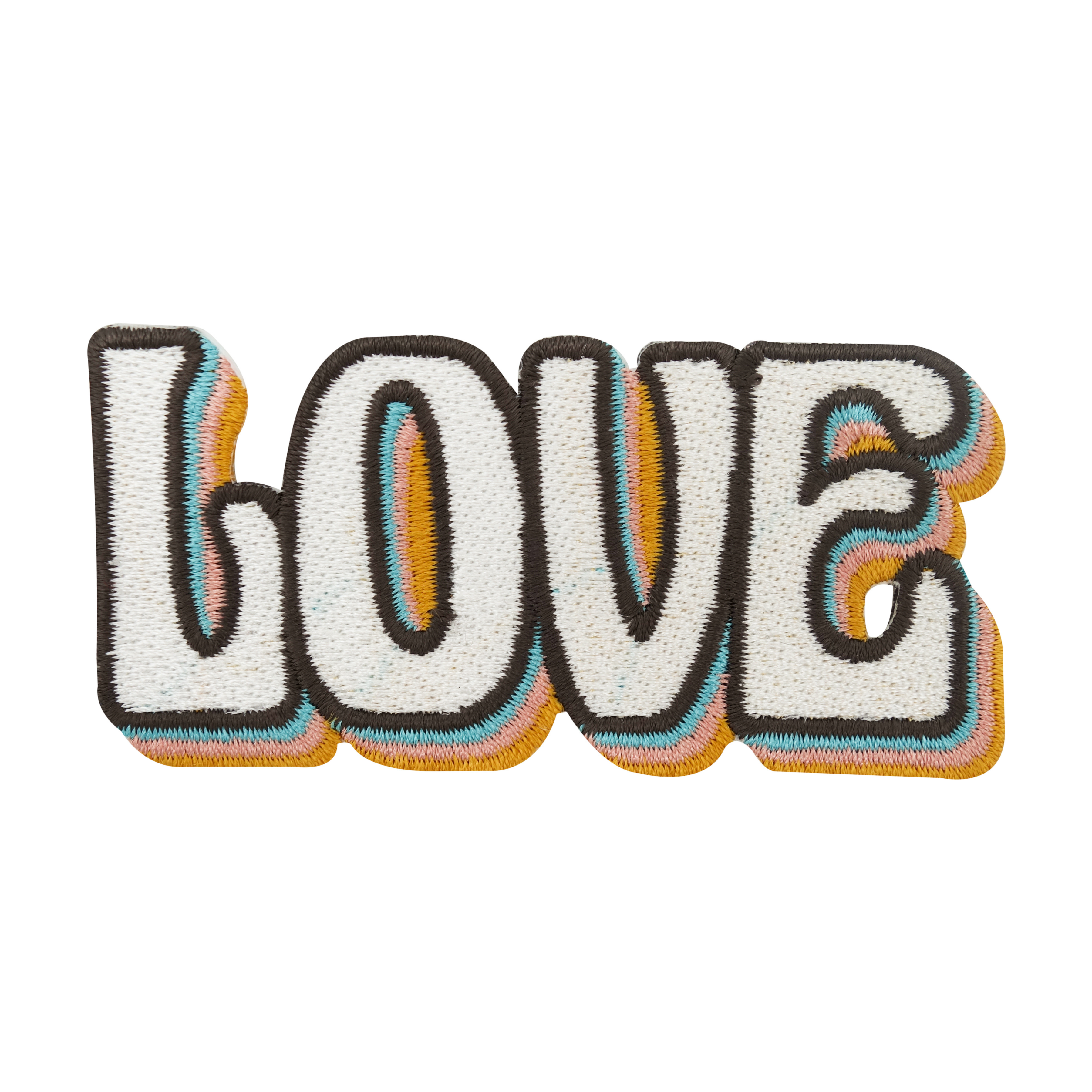 Bunter Retro Love Schriftzug Patch | Liebe Aufnäher | Vintage Flicken