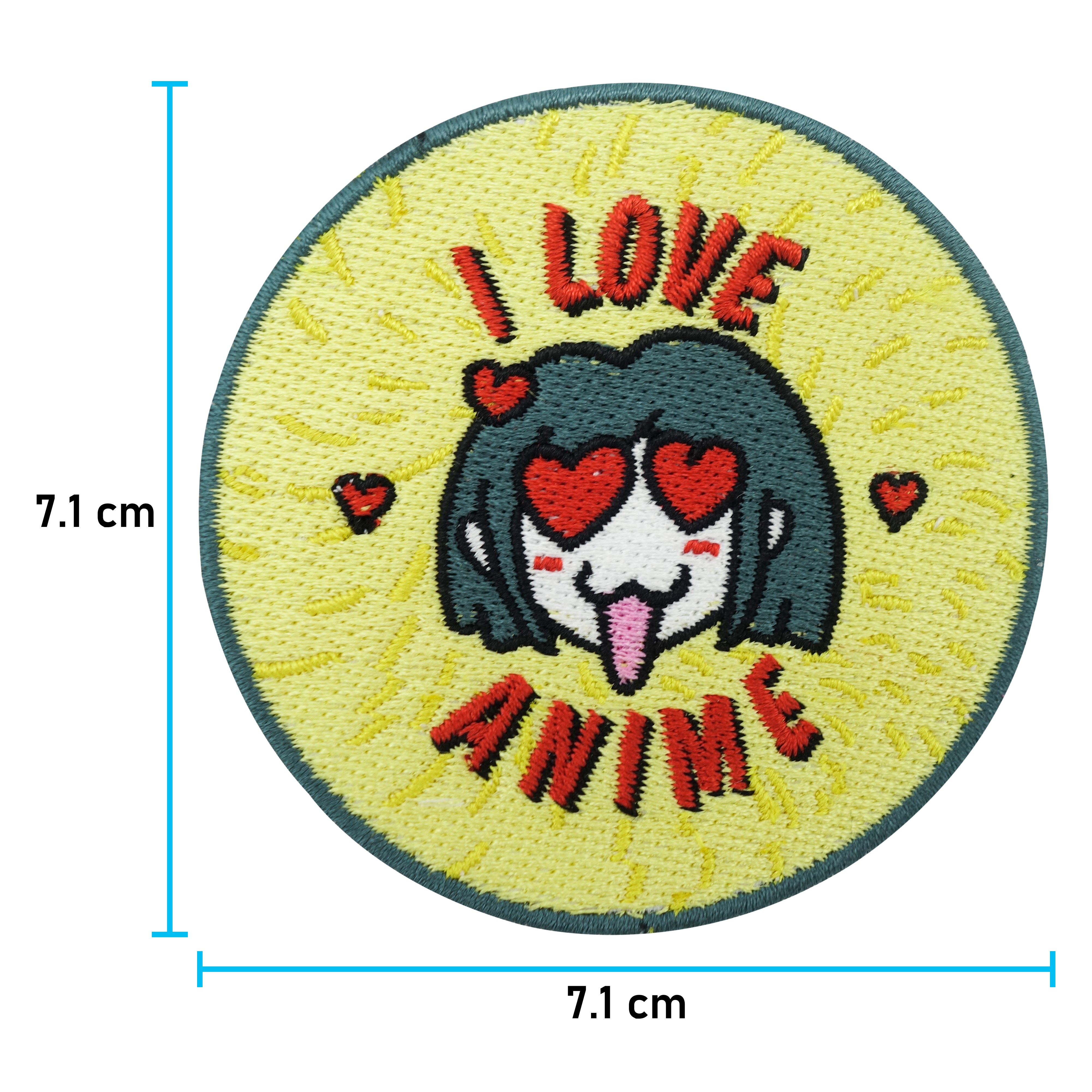 Anime Patch mit der Maße: 7,1 x 7,1 cm 