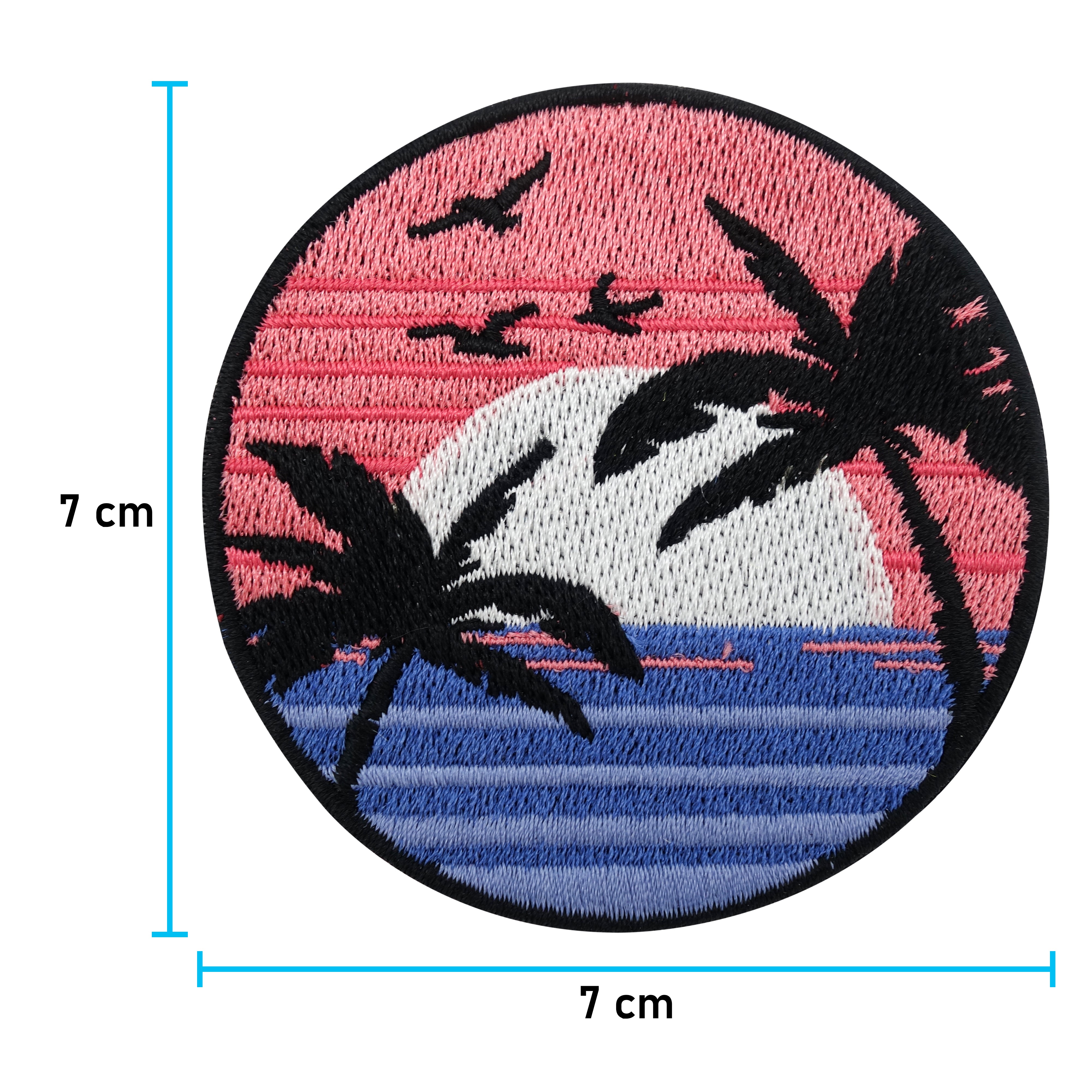 Sonnenuntergang Patch mit der Maße: 7 x 7 cm 