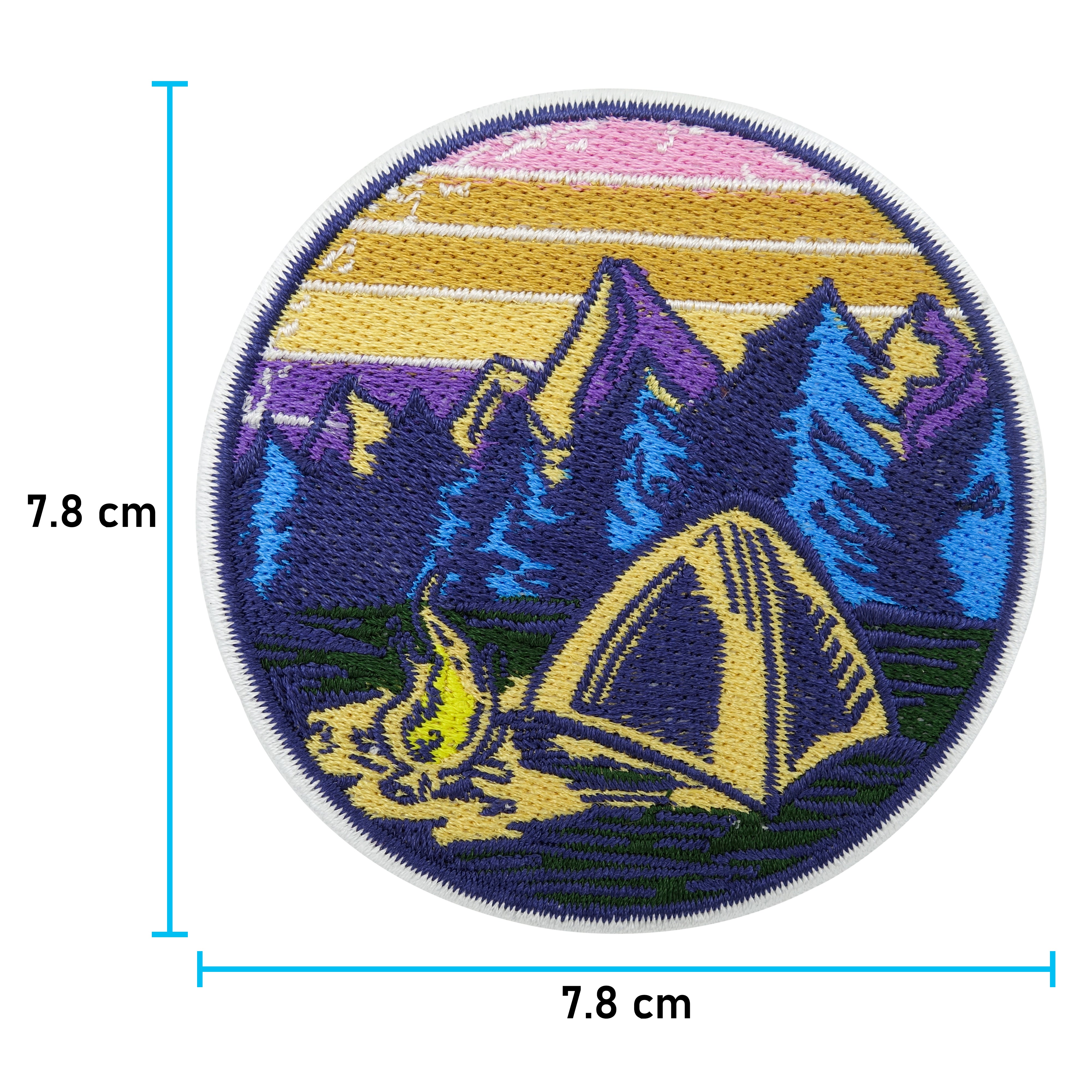 Camping Patch mit der Maße: 7,8 x 7,8 cm 