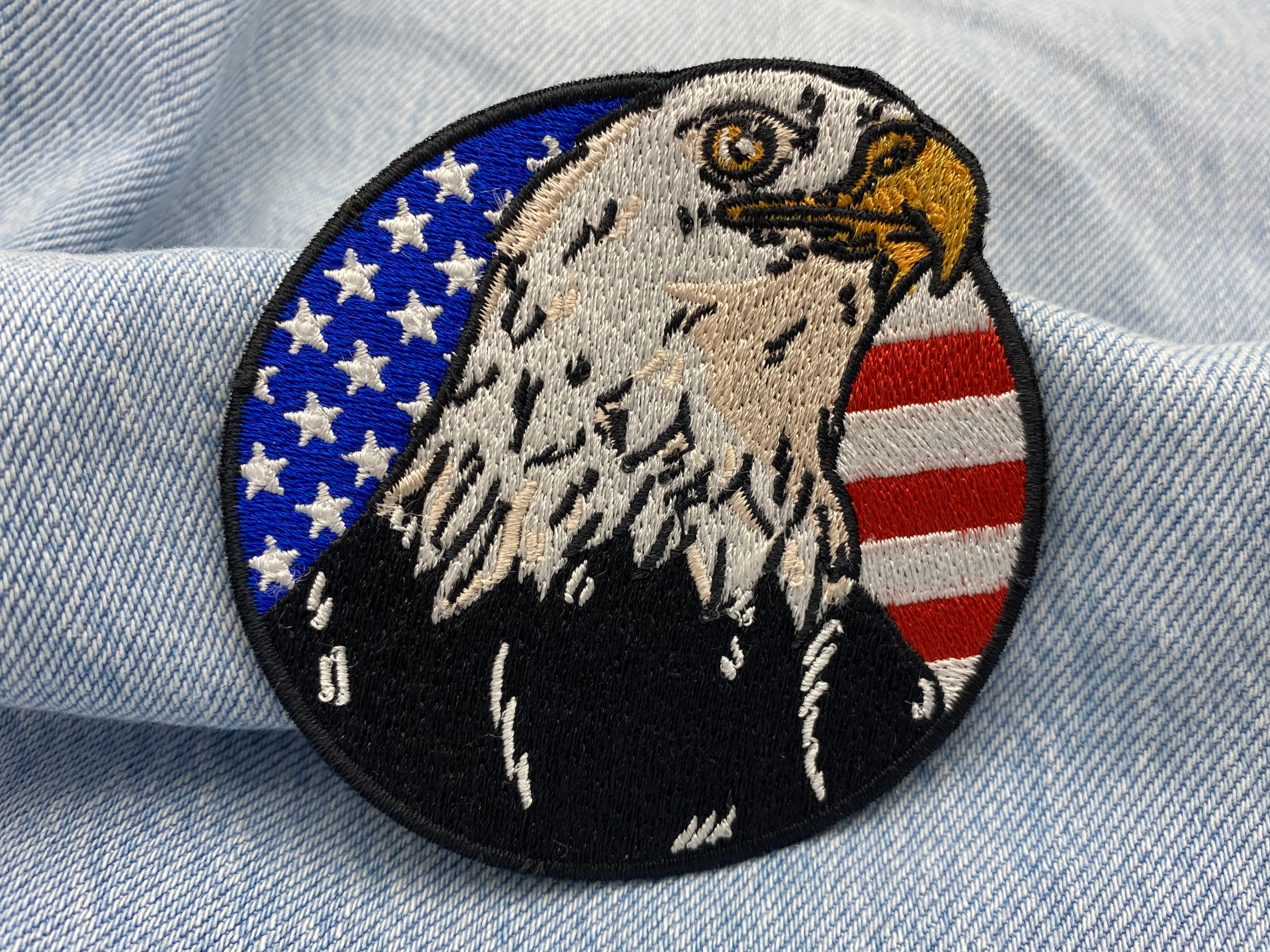 USA Adler Patch auf blauer Jeans