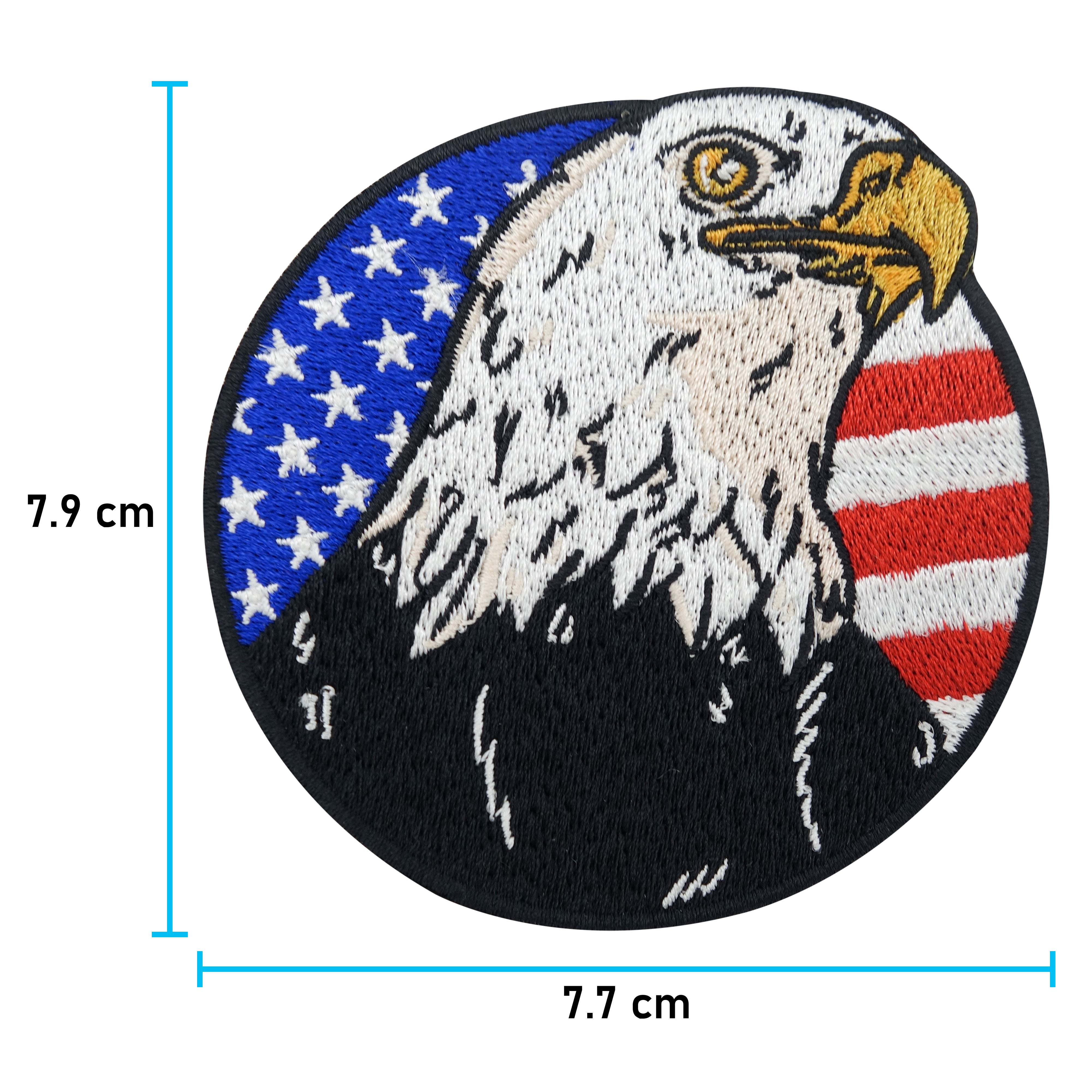 USA Adler Patch mit der Maße: 7,9 x 7,9 cm 