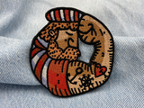 Seemann Patch auf blauer Jeans